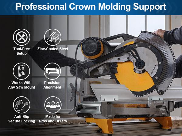 Altitudecraft Miter Saw Crown Stops Compatible with DW7084, Fits DW703, DW706, DW708, DW712, DW715, DW716, DW717, DW718, DWS780 – Woodworking Guide for Precise Cuts