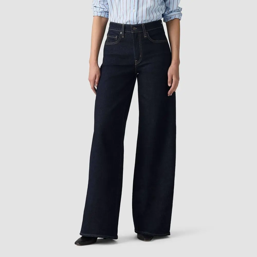 Levi's Women's 728 High-Rise Wide-Leg Stretch Jeans - Retro Rinse