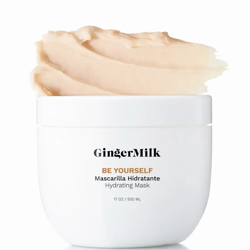 Curl Hydrating Hair Mask, Be Yourself | Deep Moisture & Curl-Defining Care with Chia, Argan & Shea for Dry, Frizzy Curly, Wavy & Coily Hair | 17 oz / 503 ml | Ginger Milk