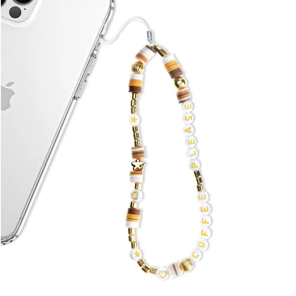 Velvet Caviar Coffee Please Phone Charm - Handmade, Stylish, Durable Mobile Accessory with Secure Loop for iPhone & Android Cases, Ideal Gift for Key Occasions