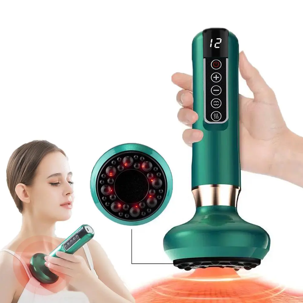 Electric Cupping Massager, LED Light Heating Vacuum Suction Gua Sha Tool, Body Sculpting & Shaping Machine, Personal Care Appliance for Women