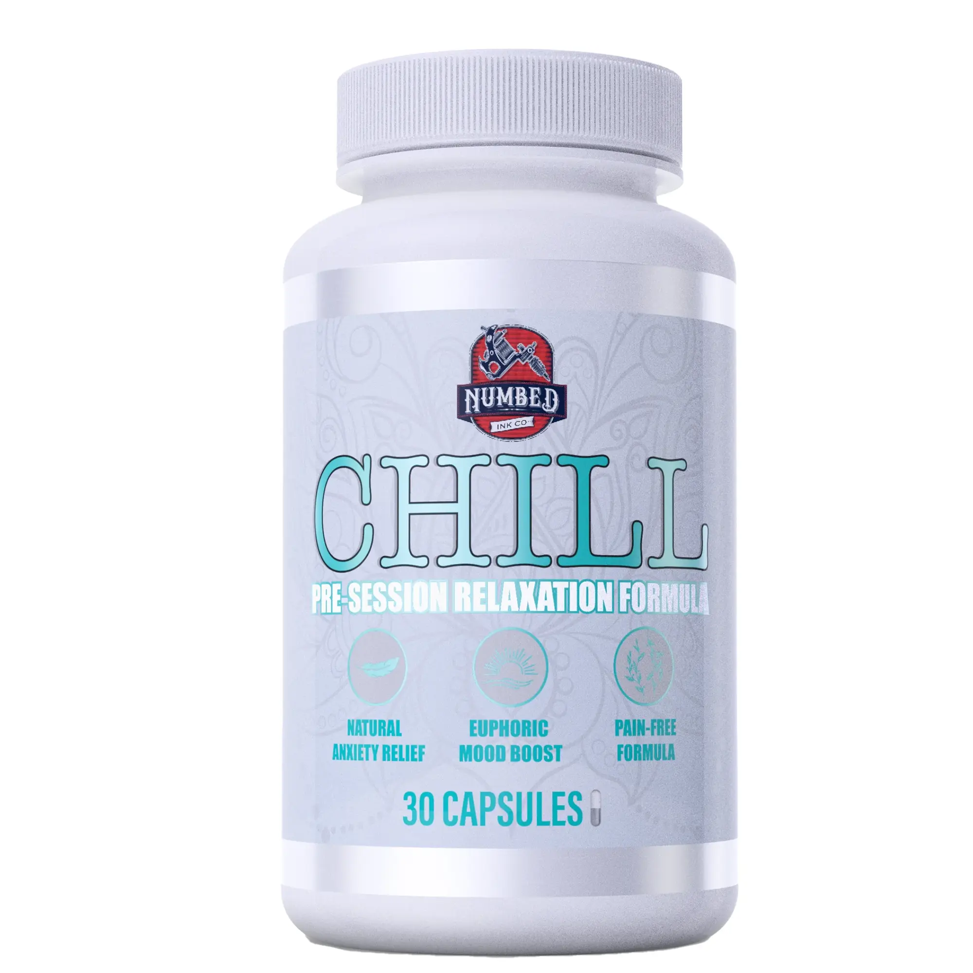 Numbed  Ink Co - Chill-  Pre-Tattoo Session Formula (30 Capsules)