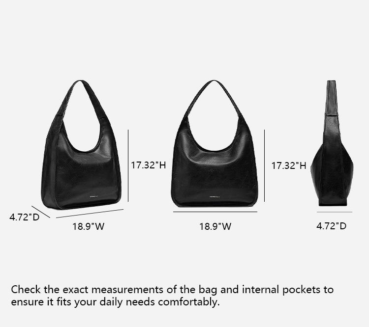 NEWBELLA Luna Pro Shoulder Bag in PU Leather - Sleek Solid Color Top Handle Bag with Zipper Closure for School & Commute - 48x12x44 cm dealsforyoudaysFallFreshness