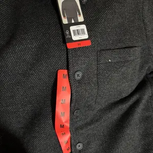 Men’s Banana Republic MEDIUM Black Herringbone Shacket Bonded Shirt Jacket  NWT