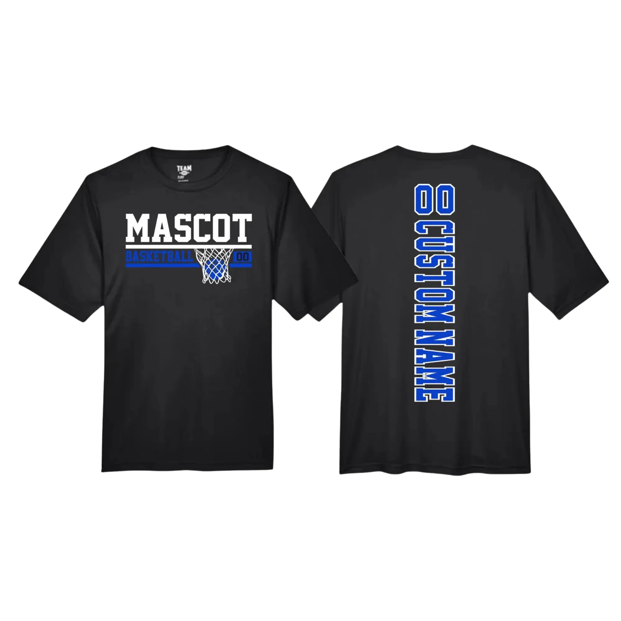 Custom Basketball Performance Shirt | Personalized Basketball Shooters Shirt | Mascot, Name & Number | Youth–Adult