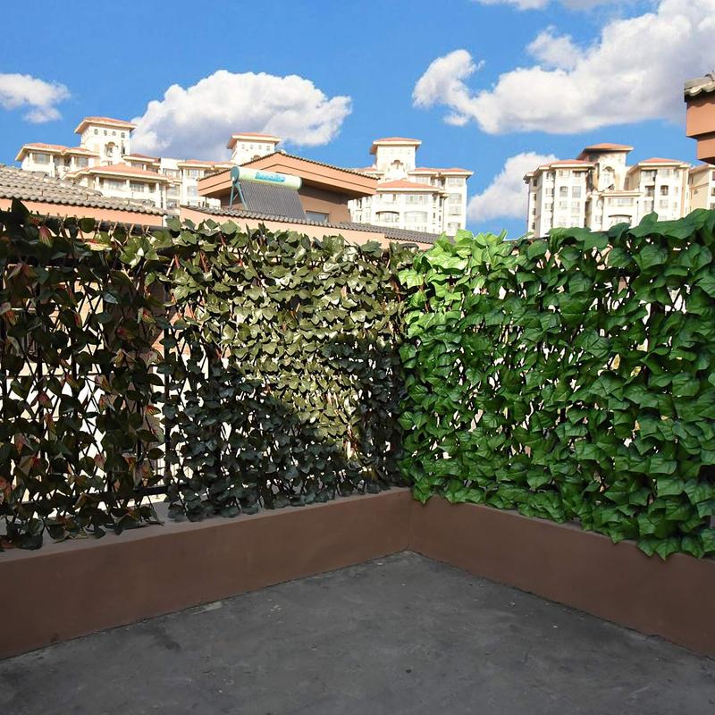Uhair Expandable Fence Privacy Screen for Balcony Patio Outdoor,Decorative Faux Ivy Fencing Panel,Artificial