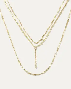 Collette Layered Gold Necklace with Magnetic Clasp