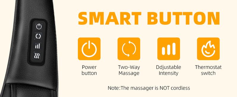 Back Neck Massager for Pain Relief Deep Tissue,Shiatsu Neck and Back Massager Portable Kneading Shoulder Massage for Body Muscle Pain Relief,Gifts for Dad Mom Friends  Daily Relaxing Black