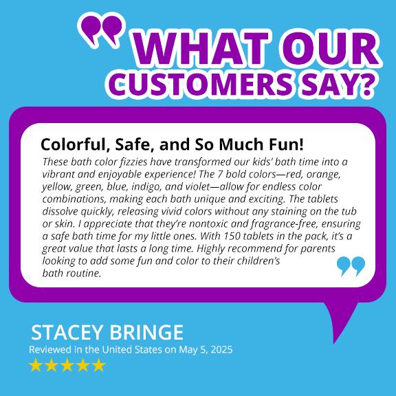 Tub Works Bath Color Fizzies 150 Count Non-Toxic Fragrance-Free Tablets for Kids Fun Baths 7 Vibrant Colors for Creative Bathtime Soap Body Care Skin Care Cleansing