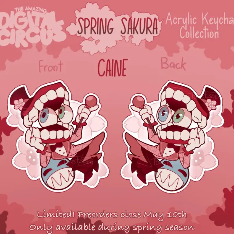 The Digital Circus Spring Sakura Acrylic Keychain Collection