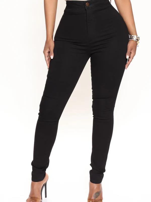 Luxe Ultra High Waist Skinny Jeans - Black
