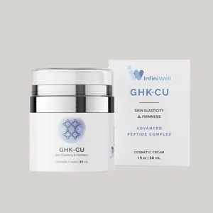 InfiniWell GHK-CU Peptide Serum - Anti Aging Serum for Face, with Copper Peptide Complex - Visibly Smooth Fine Lines & Encourage Healthy Skin Hydration - Promote Collagen & Elastin Production