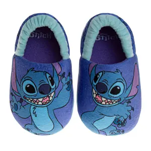 Stitch Slippers for Girls Stitch Design Blue Warm Soft  Padded Sole (Toddler Little Kid)