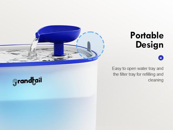 Sophia&William Cat & Dog Water Fountain, Featuring a Wireless Pump, 101oz/3L Capacity with Built-in LED Light, BPA-Free, and Dual Flow Modes for Pets