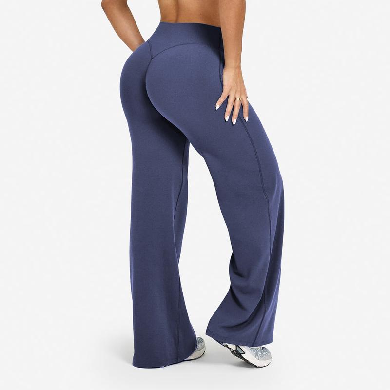 High-Waisted Wide Leg Workout Pants | Flattering Stretch Athleisure Pants for Women