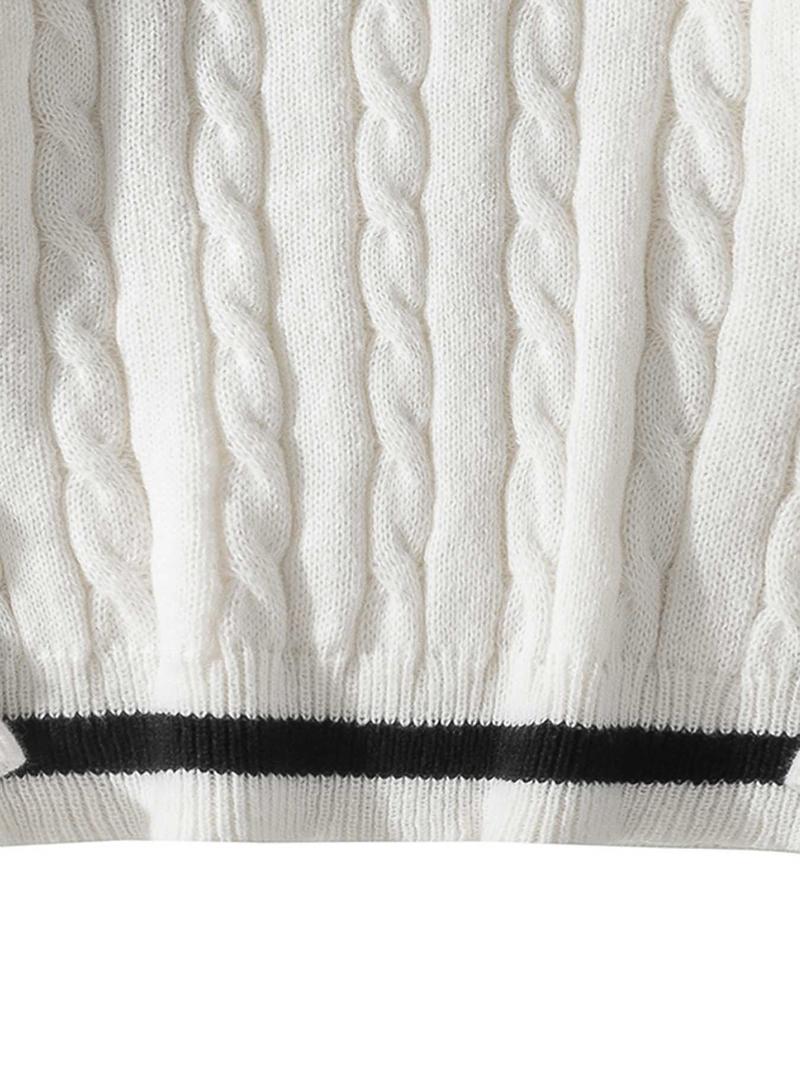 2026 #Springfresh Autumn Winter Men's Polyester Cable-Knit Sweater Soft Skin-Friendly Trendy Casual Formal Shirt Collar Pullover