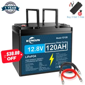 12V 120Ah/100Ah LiFePO4 deep cycle rechargeable lithium battery, over 5000 life cycles, built-in BMS, perfect backup power, off-grid home energy storage core series, maintenance free,TikTokShopBlackFriday