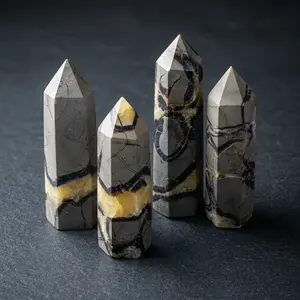 Natural Dragonhead Septarian Geode Cluster - 1LB 4-Piece Healing Set, Unique Shape Home Decor Statue | CrystalCloud, Four Pieces