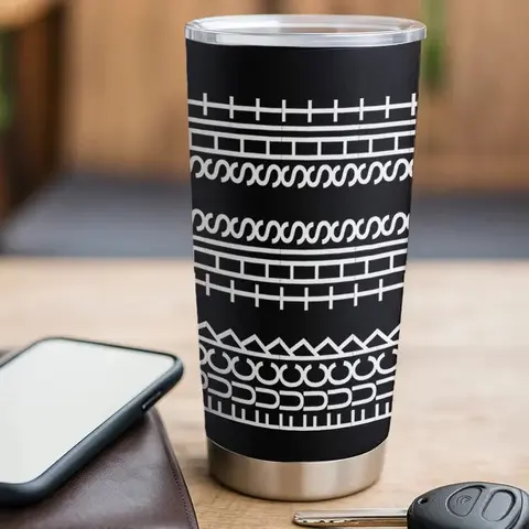 20oz Food-Grade 18/8 Stainless Steel Insulated Tumbler with Lid - Hidden Message Prints, Modern Tapered Portable Coffee Flask, Water Bottle with Insulation, Office Gift for Coworkers, Food-Grade 18/8 Steel for Daily Sips