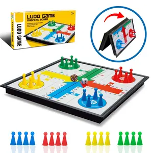 Dice Board Game Set, Foldable Chessboard Portable Design Lightweight Travel Game Set, Best Choice for Children and Adult Family Game Interaction, Strategy Board Games