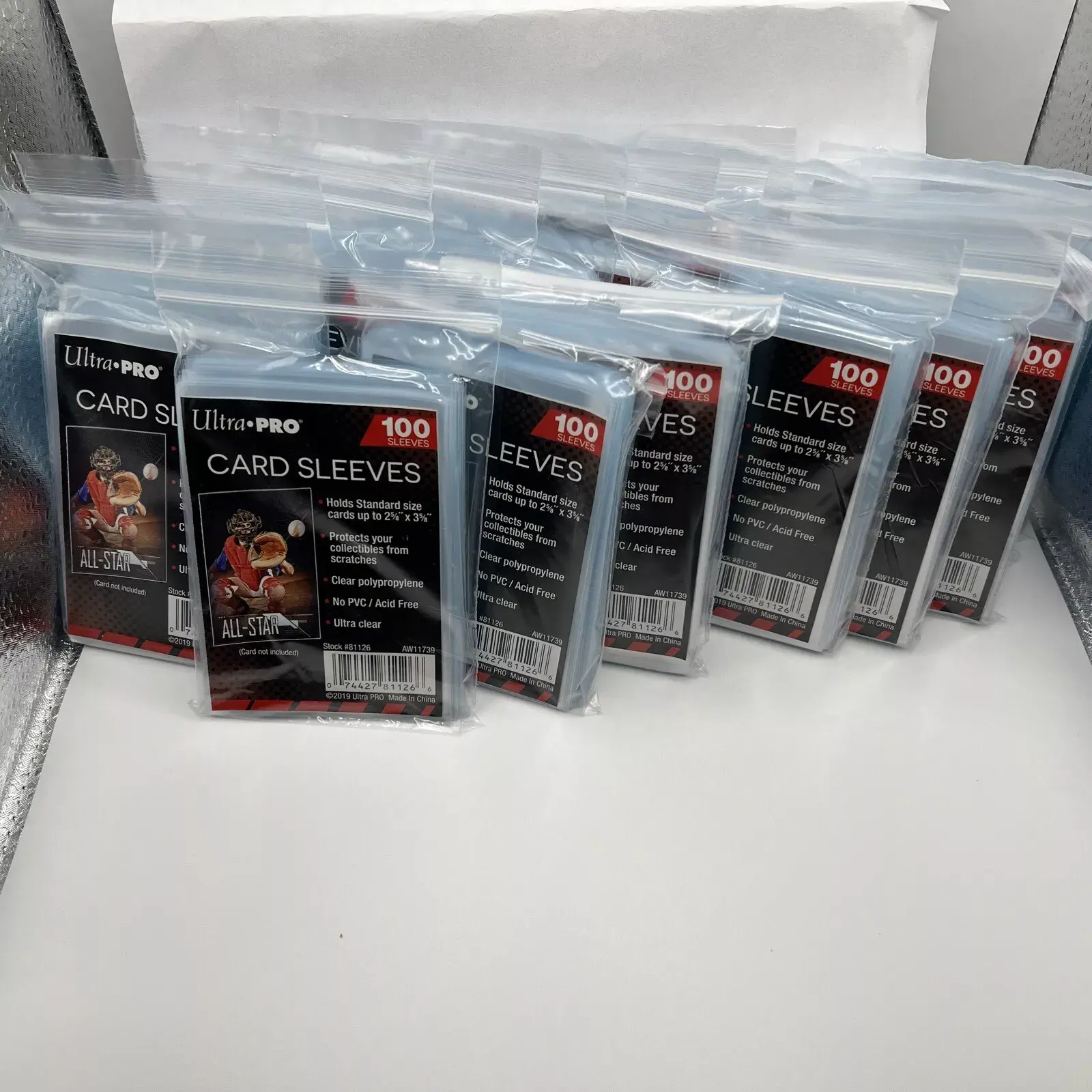 2000 Count Ultra Clear Card Sleeves, 2 5/8"× 3 5/8" Card Sleeves, 67×94mm Soft Protective Sleeves for Baseball Cards, Sports Cards and Collectible Trading Cards