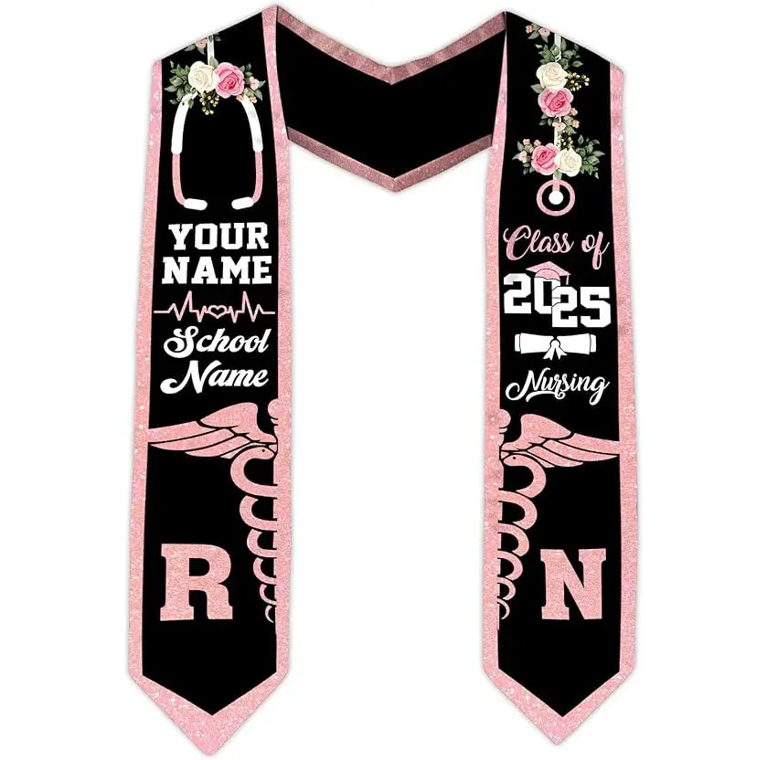 Personalized Nurse Sash Graduation, Custom Major Graduation Stole Gifts for Nursing Student, Nursing Graduation Sash Senior Class Of 2025