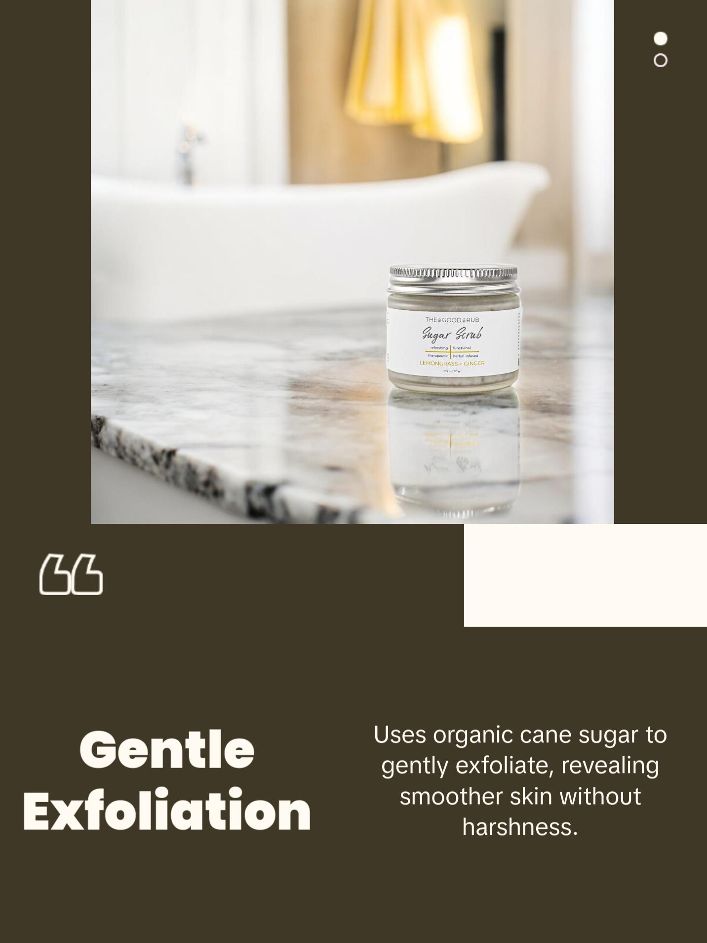 Lemongrass + Ginger Sugar Scrub - Pain and Circulation Support