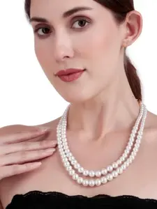 Opaline Grace Layered Pearl Necklace