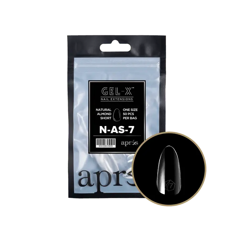 APRES - Gel-X Natural Almond Short #7 Refill Bag