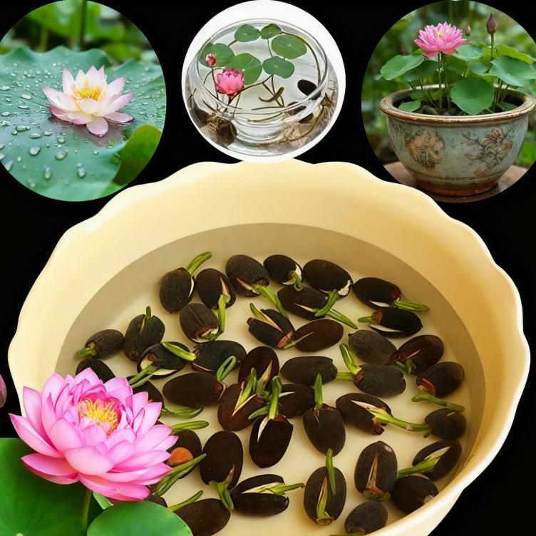 Mixed Color Bonsai Lotus Seeds - Water Lily Plant Seeds for Ornamental Ponds and Home Planting Easy to grow
