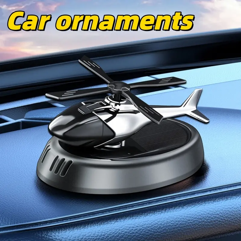 Solar Helicopter Car Aromatherapy - High-End Solar-Powered Aircraft Rotating Creative Interior Control Console Decorative Item for Car Ornaments, Car Accessory, Car Interior