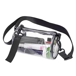 Stadium Approved Clear Bag – PVC Barrel Crossbody Purse