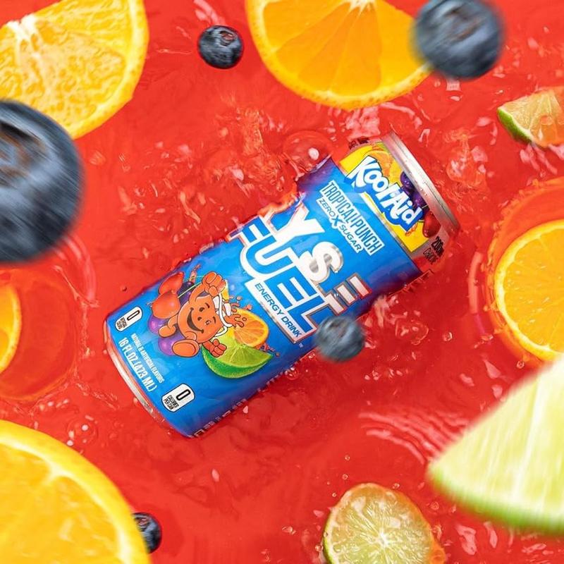 RYSE Fuel Energy Drink - Pack of 12 - 200mg Natural Caffeine, Taurine and Choline for Focus and Energy - Sugar-Free and Vegan - 16 fl oz