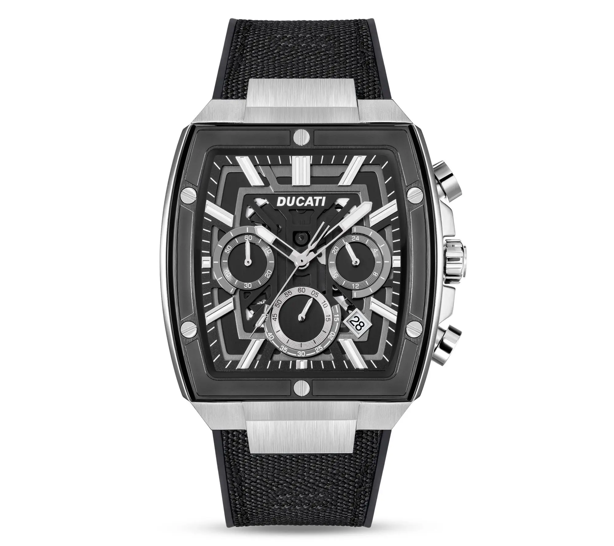 Ducati Corse Men's Stainless Steel Sport Black Strap Watch