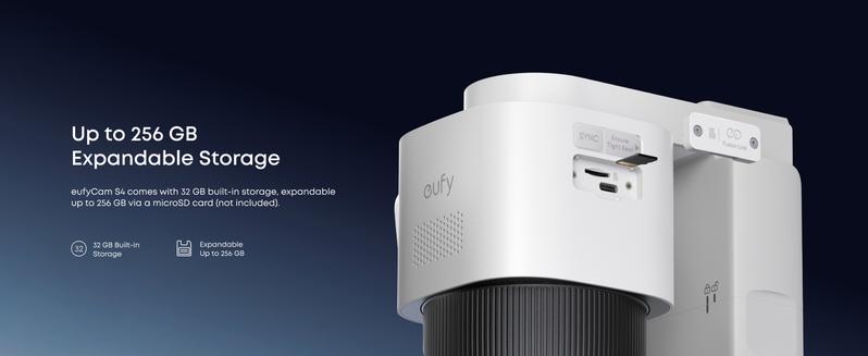 eufy Security eufyCam S4（2-Cam Kit with Homebase S380）, Solar Security Camera Wireless Outdoor, Triple Lens Bullet-PTZ Cam, 4K UHD, 360° Pan and Tilt, Auto Track, 8× Hybrid Zoom, Color Night Vision, HomeBase S380 Compatible