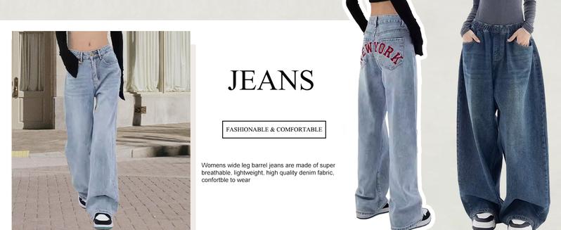 EMMIOL Women’s Baggy Boyfriend Wide Leg Jeans – Dark Wash Vintage Y2K Denim, Casual Loose-Fitting All-Season Baggy Fit Jean Street Womenswear