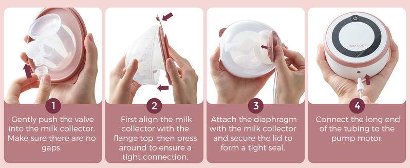 Momcozy Breast Pump V1 Pro, Hands-Free Portable Wearable Breast Pump, Upgraded Electric Breast Pump with 3 Fine-Adjustable Rhythms | 15 Levels, with Leak-Proof DoubleFit Flange, Comfort Red,A