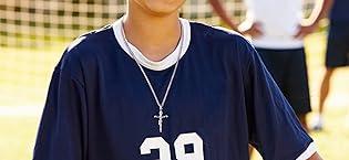 Fansilver Crucifix Necklace for Men Women - Men's Crucifix Pendant Necklace with Stainless Steel Rope Chain Catholic Baptism Jesus Cross Necklace Jewelry 16-30 Inches