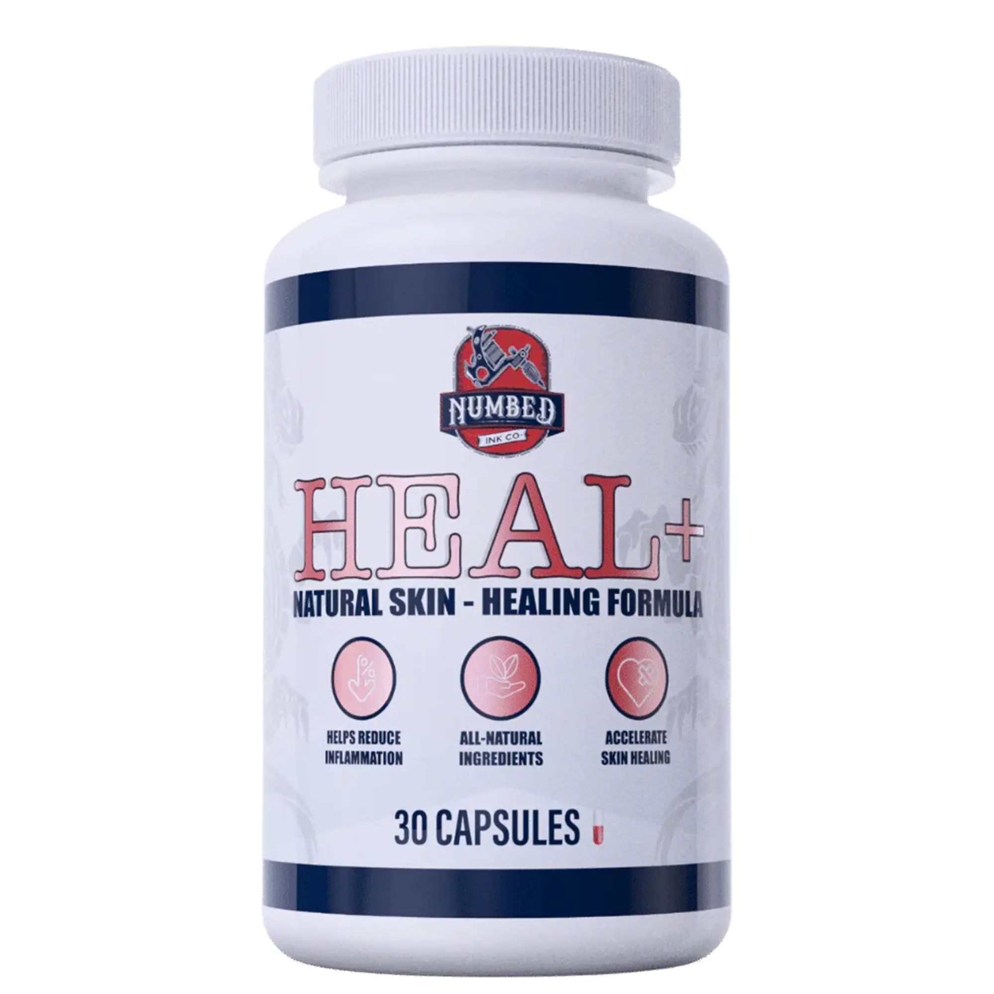 Numbed  Ink Co - Heal+ Tattoo & Skin Recovery Formula (30 Capsules