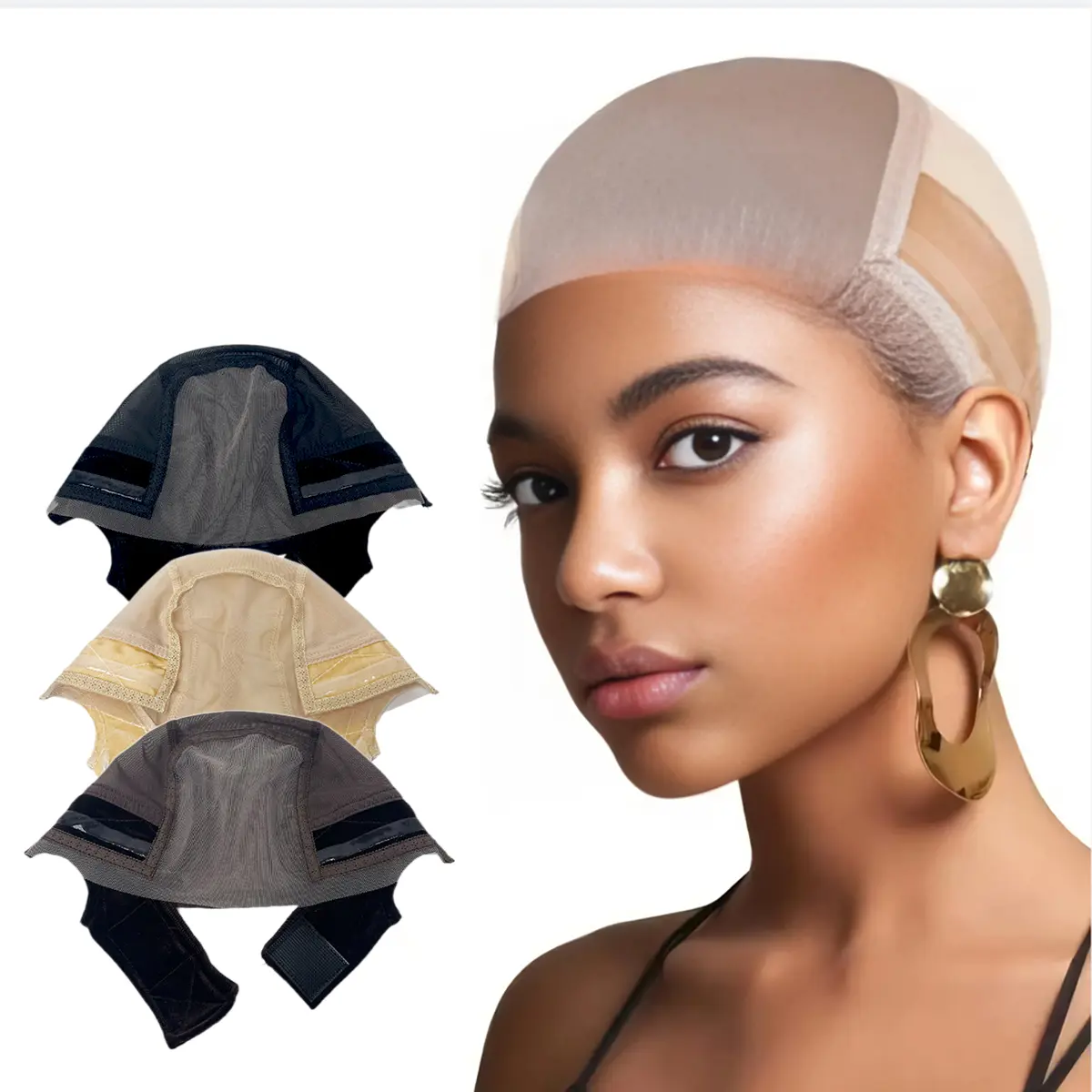 Lace Wig Grip Cap for Women,Glueless Wig 4x5 Lace Reusable Wig Cap for Lace Front Wigs to Keep Wigs in Place,Adjustable Wig Cap with Grip Band Non Slip Cap#tiktokshopbacktoschoo#SummerWinsl