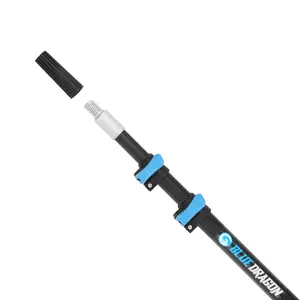 Blue Dragon Telescopic Extension Poles Aluminum up to 30 Feet Reach with Anti-Rotating Design & Comfort Foam Grip for Safe Use