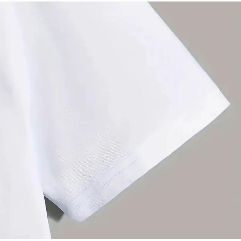 100% cotton double-sided printed Hell Star pattern T-shirt, high-quality printed T-shirt, men's round neck short-sleeved top, casual T-shirt spring and summer clothing