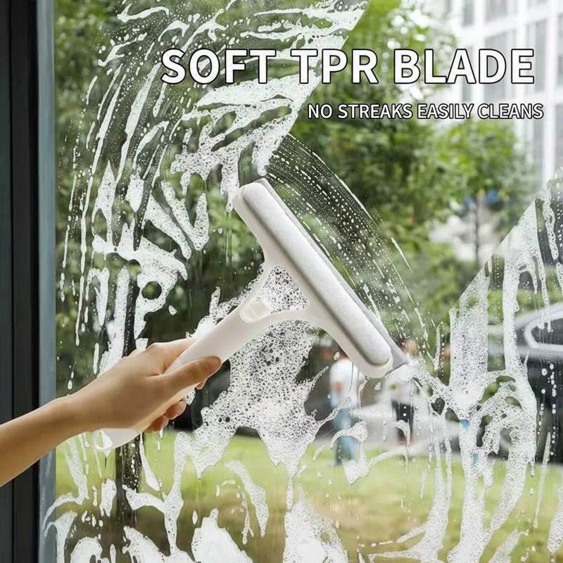 Multi Surface Squeegee and Glass Cleaning Tool with Microfiber Pad for Showers Windows Cars and Mirrors White Double-Sided Structure for Efficient Cleaning Multi Surface Squeegee and Glass Cleaning Tool with Microfiber Pad for Showers Windows Cars and Mirrors White Double-Sided Structure for Efficient Cleaning