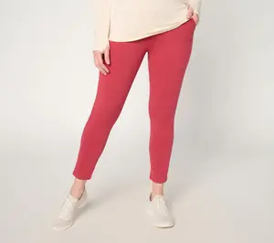Denim & Co. Active Petite Duo Stretch Slim Leg Crop Pants
