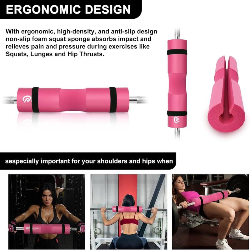 Barbell Pad Squat Pad for SquatsSquat Bar PadGreat for Weightlifting,Lunges and  ThrustsFoam Sponge PadFit Standard and Olympic Bars Perfectly