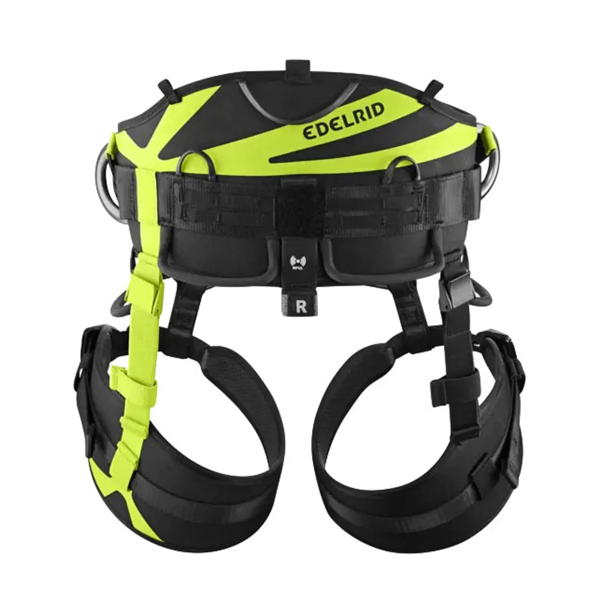 Edelrid TreeRaptor Unisex Adult EN Certified Climbing Harness (Size 2, Body Size Compatible), 4 Large Gear Loops, Adjustable Fit, Elastic Waist Belt, Double Lock Buckles, Triple Lock, VCR Strap, Non-Restrictive Comfort, Back & Hip Padding, Easy On & Off
