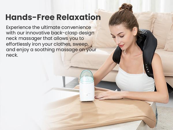 Wireless Neck Massager with Heat, Nekteck 6D Cordless Shiatsu Neck and Back Massager, for Pain Relief Deep Tissue, Ideal Gift for Men and Women