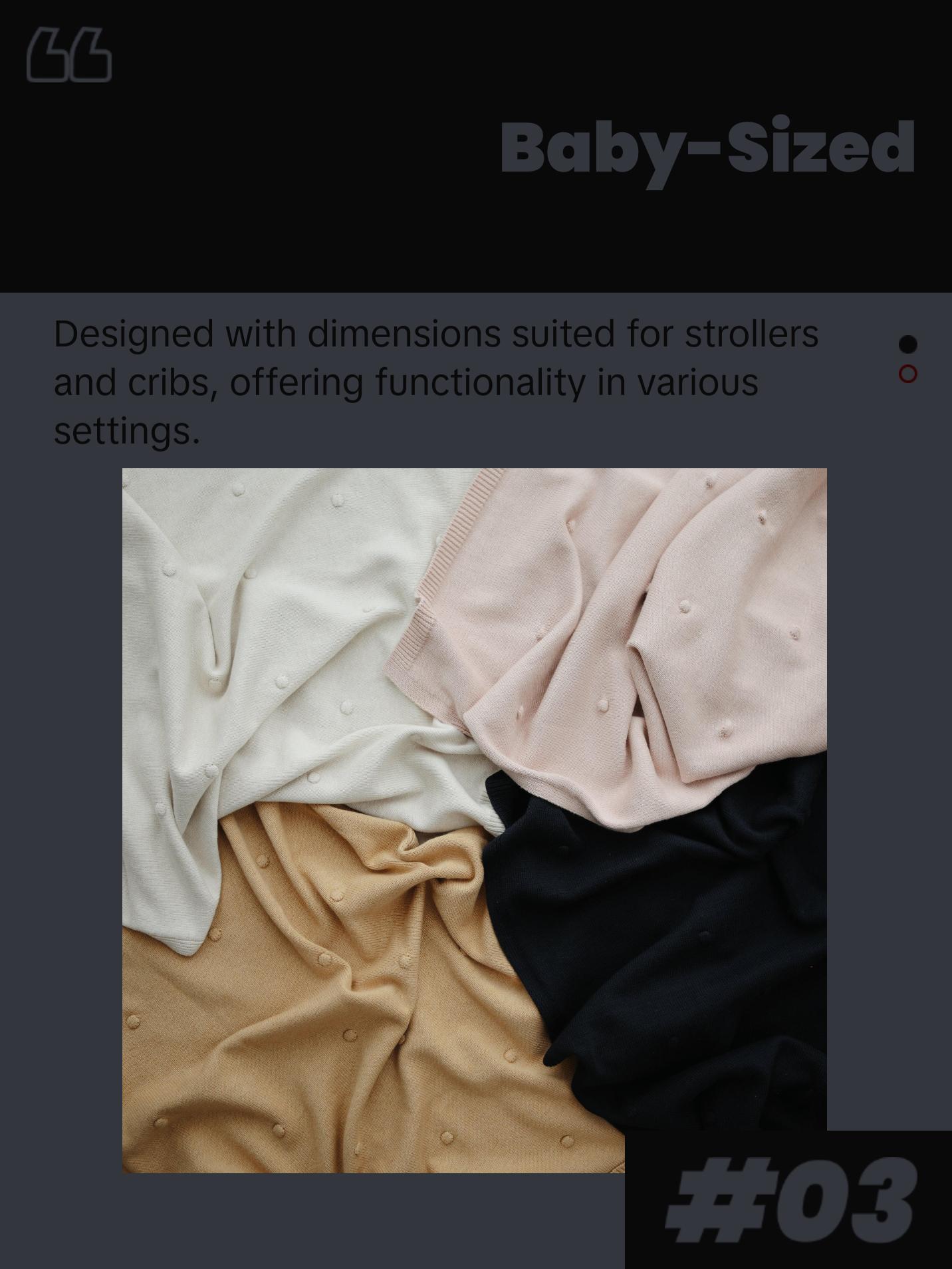 Knitted Textured Dots Baby Blanket