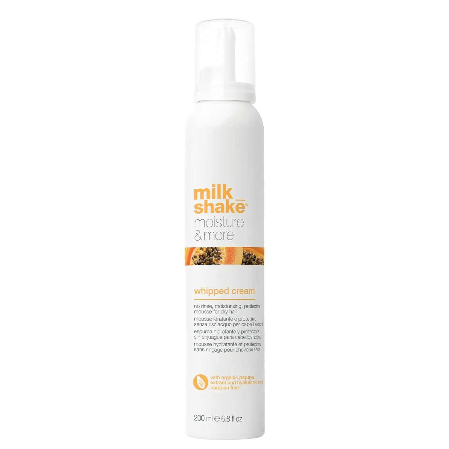 milk_shake Moisture Plus Whipped Cream - Conditioning No Rinse Hair Moisturizer Foam | Shinier Hair with Healthy Glow | Boosts Softness | 6.8 fl oz (200 ml)