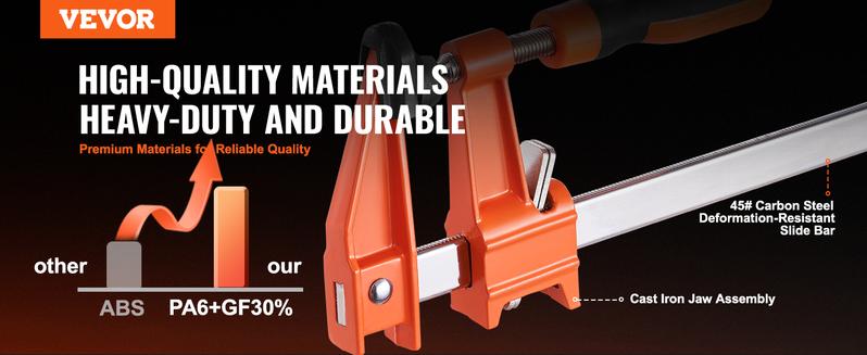 VEVOR Bar Clamps for Woodworking, TikTokShopBlackFriday, 2-Pack 36" Clamp/Spreader, Quick-Change F Clamp with 600 lbs Load Limit, 2.5" Throat Depth, Cast Iron and Carbon Steel, Wood Clamps for Woodworking Metal Working VEVOR Bar Clamps for Woodworking, TikTokShopBlackFriday, 2-Pack 36" Clamp/Spreader, Quick-Change F Clamp with 600 lbs Load Limit, 2.5" Throat Depth, Cast Iron and Carbon Steel, Wood Clamps for Woodworking Metal Working